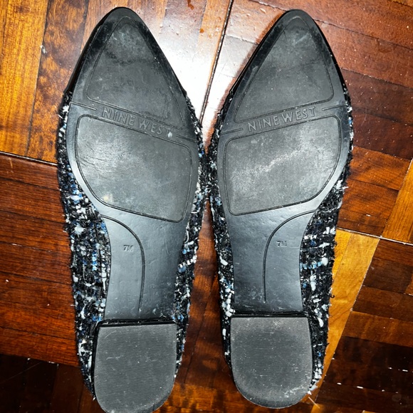 LAST CALL 3/$10 Nine West Sabineo Flats Black & Blue Size 7 FINAL PRICE - Picture 6 of 10
